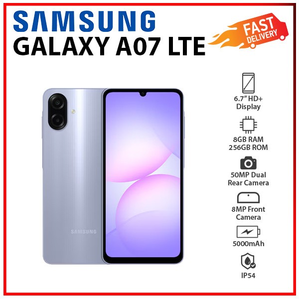 Samsung Galaxy A07 LTE 8GB+256GB VIOLET Dual SIM Unlocked Android