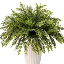 24 Pieces Artificial Pine Needles Branches Real Touch Christmas Greenery Stem...