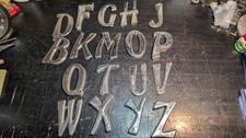 Lot of Polished Steel Letters B -Z 120 IN ALL measure  2 x 3" NOS