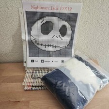 VGUC Nightmare Before Christmas Jack Skellington Latch Hook Kit - Disney Craft