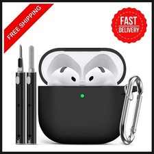 For Airpods 4 Case Cover 2024 with Cleaner Kit,Soft Silicone Protective Case for