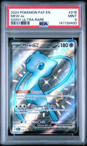 2024 POKEMON PAF EN-PALDEAN FATES SHINY ULTRA RARE #216 MEW EX PSA 9