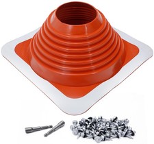 #7 Metal roof Pipe Flashing Boot, Red High Temp Roof Boot