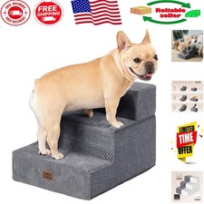 High-Density Foam Pet Stairs for Small Dogs  Cats - Easy to Clean  Safe