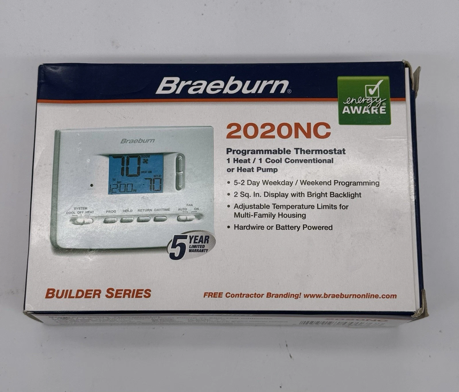 Braeburn 2020NC Programmable Thermostat New In Box
Opens in a new window or tab