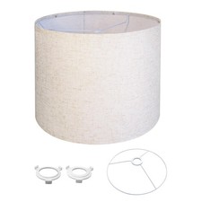 Modern Linen Lamp Shades, Drum Lamp Shade 11.8" Top x 11.8" Bottom x 13" High...