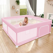 50x50" Large Baby Playpen Baby Girl Play Pen for Babies Toddlers-Safe Structur