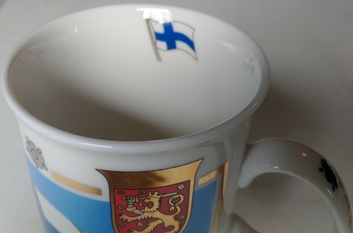 FINLANDIA SUOMI - Bandera ++ - Taza de café chino hueso fino de ALLAN FLINK SOUVENIRER - Imagen 6 de 8