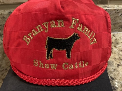 Vintage Show Cattle Hat Branyan Family Logo Cap Checkerboard Old School USA EUC! - Picture 11 of 12