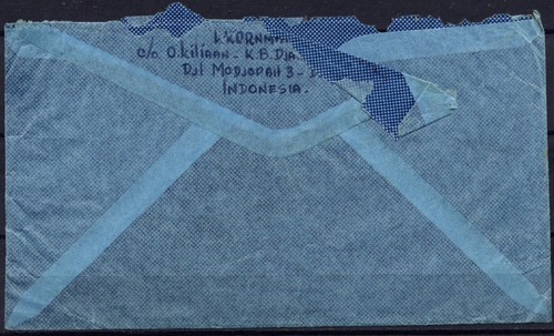 Cubierta de correo aéreo de Indonesia, 1954. Yakarta a Nw Loosdrecht. - Imagen 2 de 2