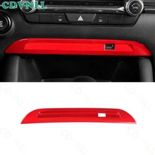 For Mazda 3 Axela 2019-2024 Bright Red Central Console USB Socket Panel Trim 1X
