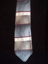 Chez Roffe New York Mens Neck Tie Blue  Burgandy Imported Fabric TY07