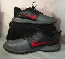 Nike Explorer CTRL Mens Size 8.5 Gray Black Red Spikeless Golf Shoes 704694-008