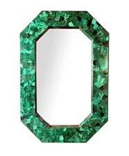 Malachite Cheval Mirror , Designer Mirror for Home Decor , Handmade Wall Glass