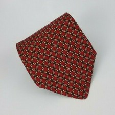 Brooks Brothers Makers Silk Tie Red Geometric Men Necktie 58.5 x 3.5
