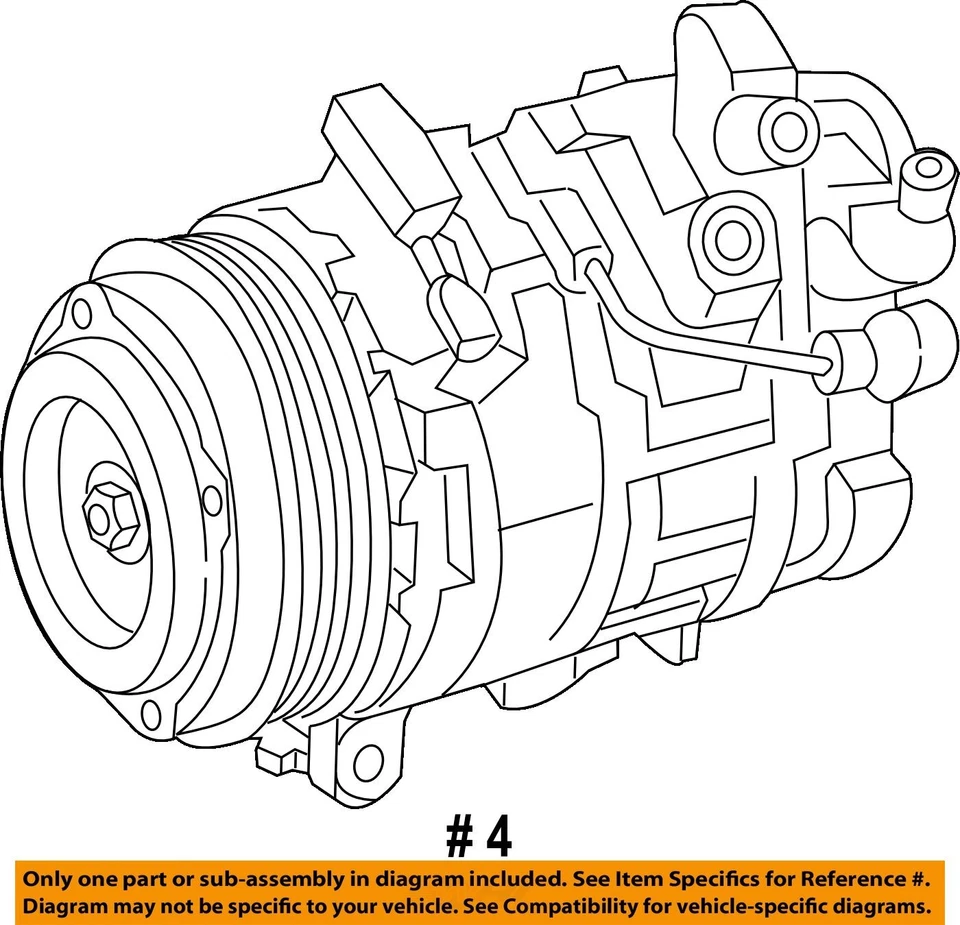 Used A/C Compressor fits: 2016 Mercedes-benz Metris 205 Type C300 Sdn Grade B - Image 4 of 4