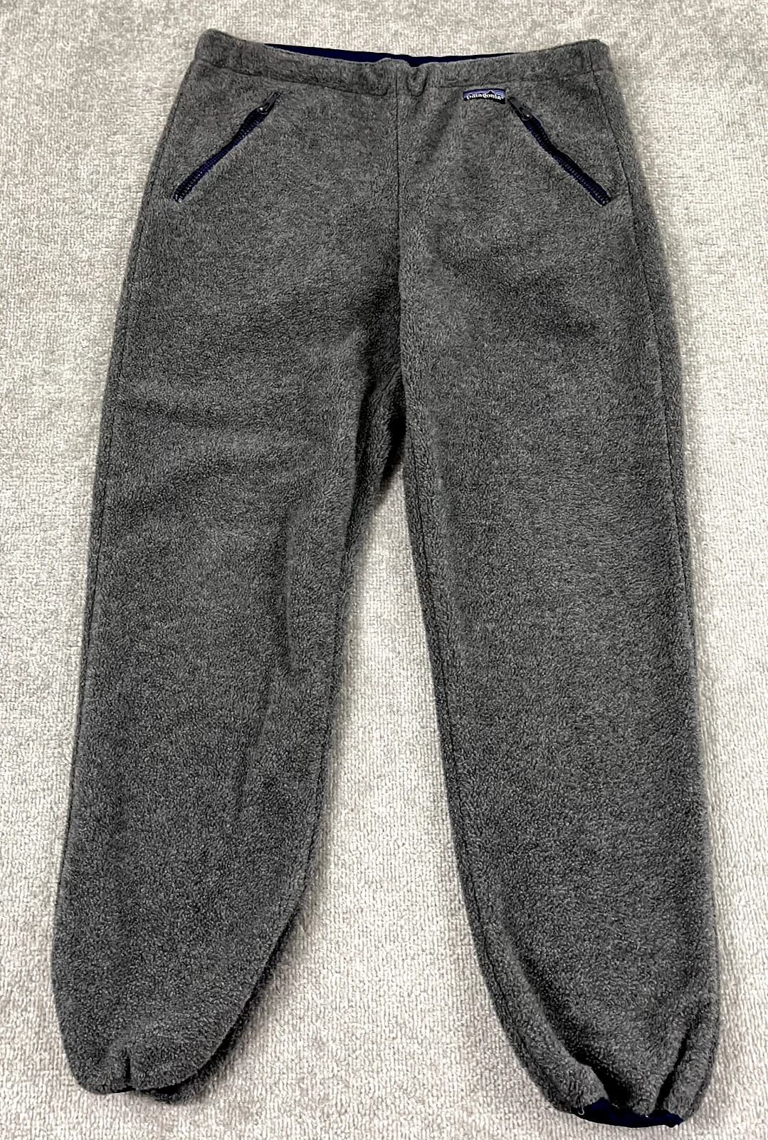 VTG Patagonia Pants Mens 34 x 29 Gray Synchilla Fleece Joggers Hiking Retro 90s