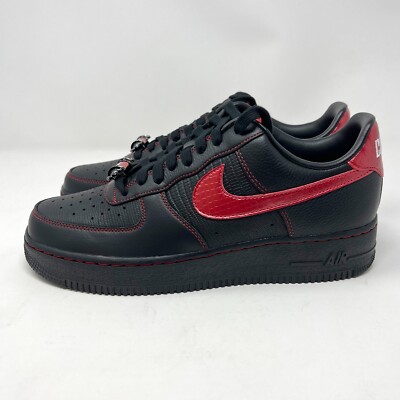 black af1 with red swoosh