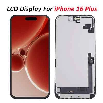 MOBILE GURU iPhone 16 Plus Display Ersatz OLED LCD Bildschirm Touch Screen Incell Retina