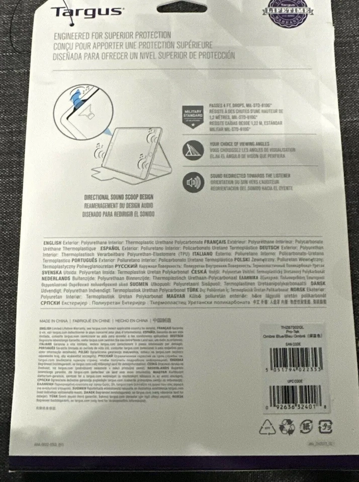 Targus Pro-Tek Case in Blue - Image 4 of 4