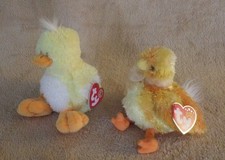 Ty Beanie Babies Billingham Month & Chickie Plush Bean Bag Stuffed Animal Nwt