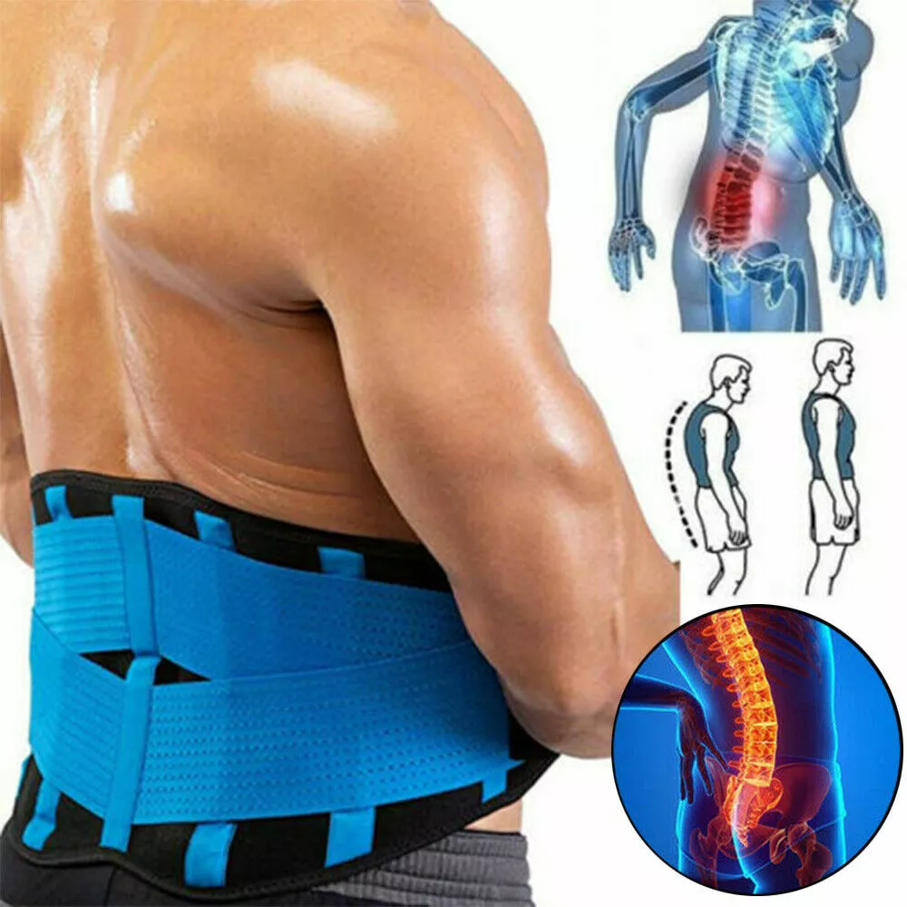 Lower Back Pain Brace Lumbar Support Waist Belt Scoliosis Work Gym