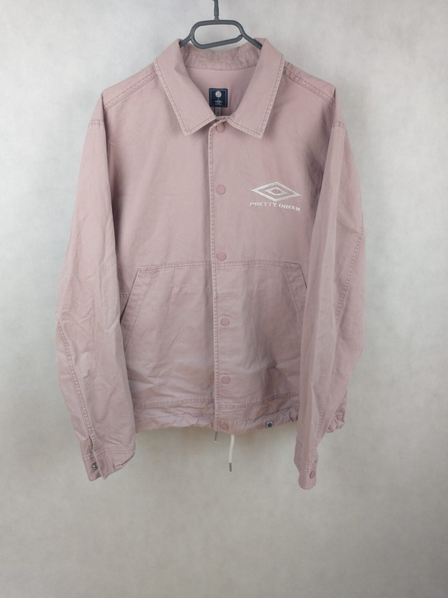 Umbro x Pretty Green Jacket Size L Pink Mens Collared UK