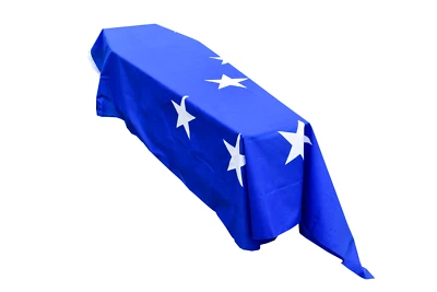 Ireland Starry Plough Blue Flag Coffin Drape - Quick Dispatch