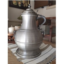 ANTICO PORTAGHIACCIO IN PELTRO MADE IN ITALY H=35cm RARO VASO VINTAGE ANNI 50