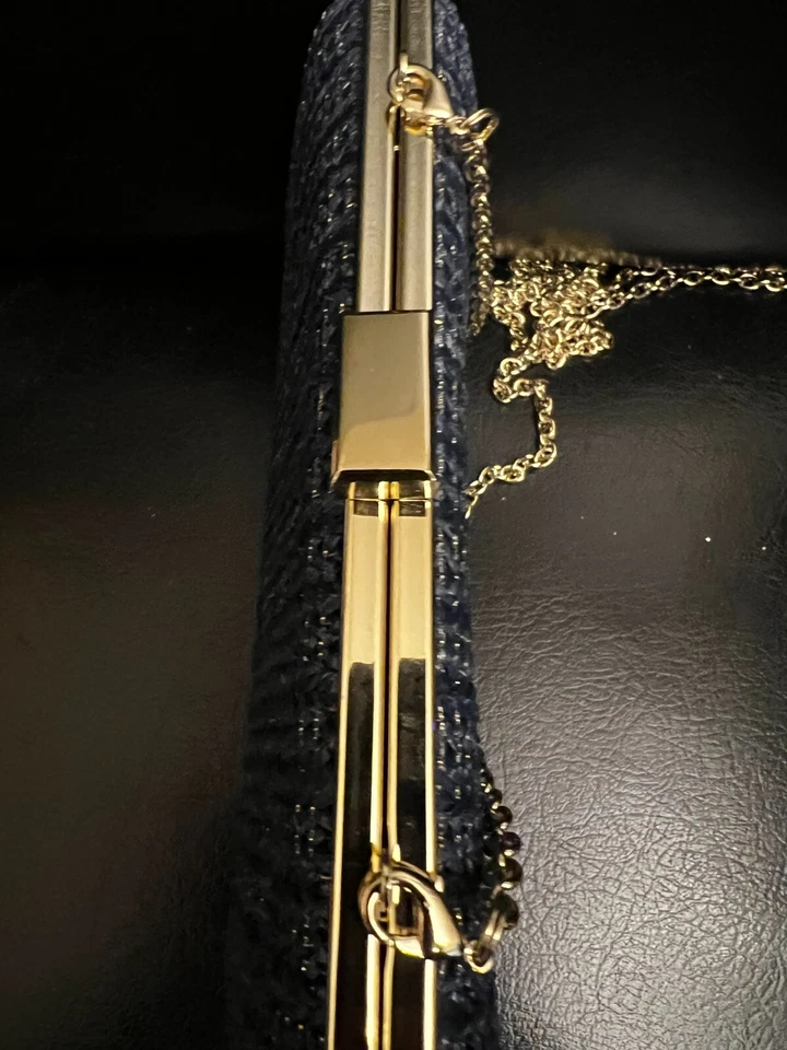 Nuevo INC Lory Azul Cadena Correa Fiesta Bolso/Cartera, 7"x5" Foto 4 de 4