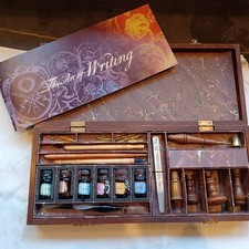 Ensemble de calligraphie vintage « The Art of Writing » avec plume, encres Et...