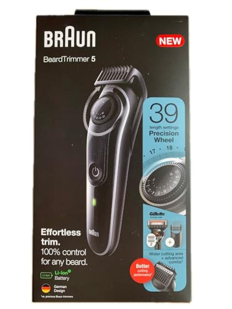 (TG. 1 Zestaw) Braun Barba Trimmer 5 BT5342 Trimmer barba, tagliacapelli per uom