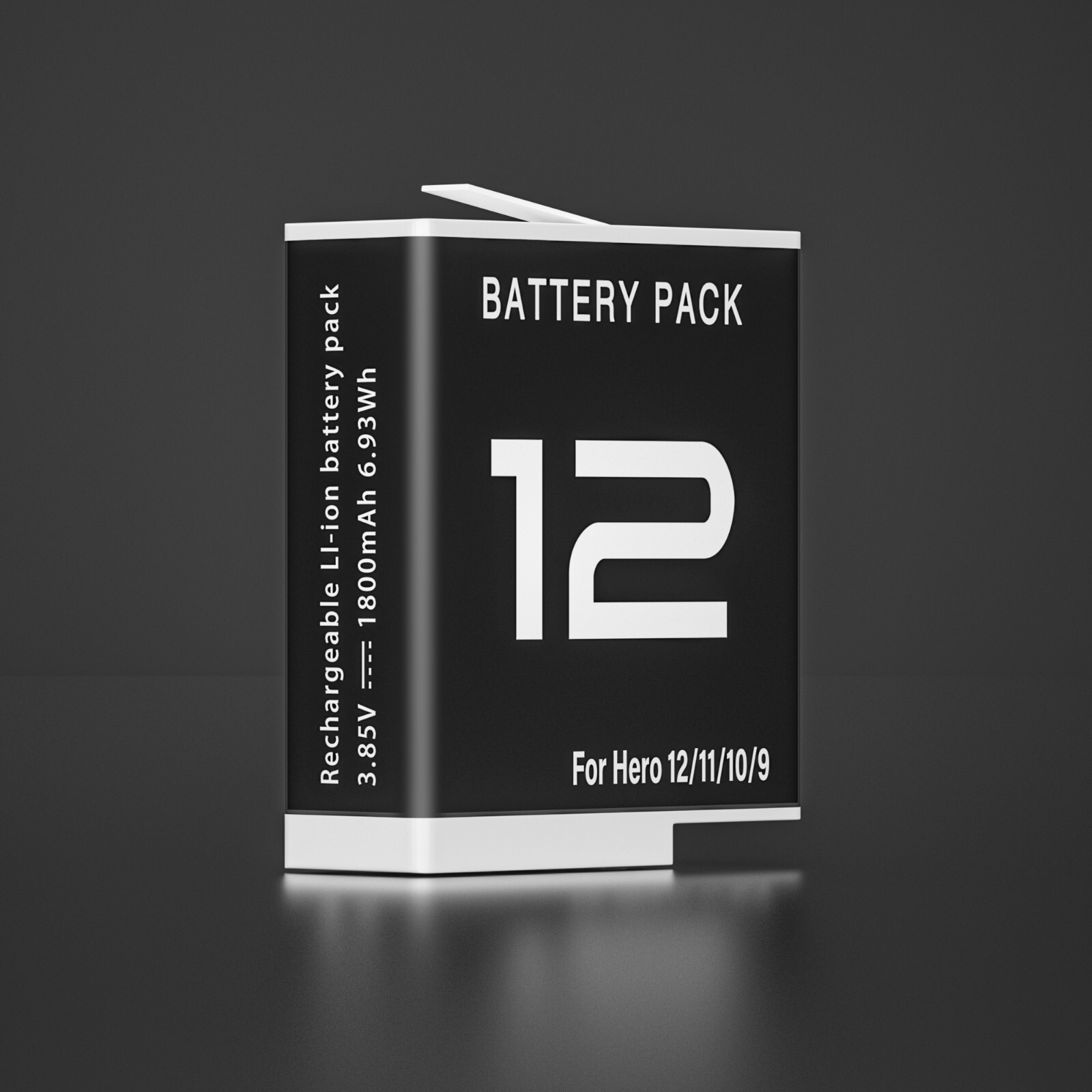 2Pack Battery For GoPro Hero 12 Black with 3 Channel Battery Charging Station