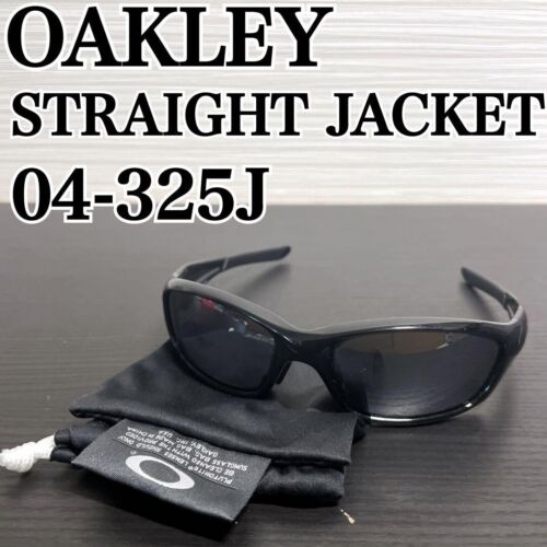 Oakley Straight Jacket 04-325J Polished Black / Black Iridium Sunglasses - Afbeelding 1 van 9