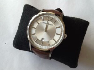 armani watch brown leather strap