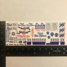 Clear 1:64 Waterslide Decal Ice Cream Truck Quick Bite Pabst Blue Ribbon Beer