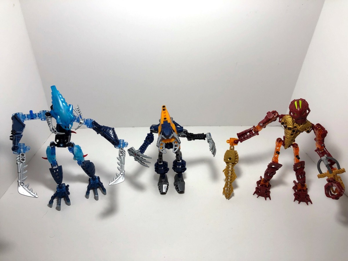 LEGO Bionicle LOT: Takadox 8916 + Inika Toa Jaller 8727 + Bordakh
