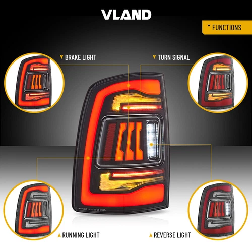 Smoked Pair LED Tail Lights For 2009-2018 Dodge RAM 1500 2500 3500 Pickup Truck - Bild 4 von 12