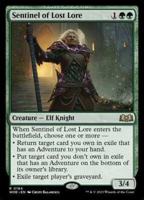 MTG Magic the Gathering Sentinel of Lost Lore (184/475) Wilds of Eldraine LP