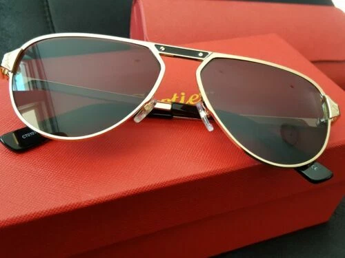 Cartier Herren-Sonnenbrillen im Flieger-Stil