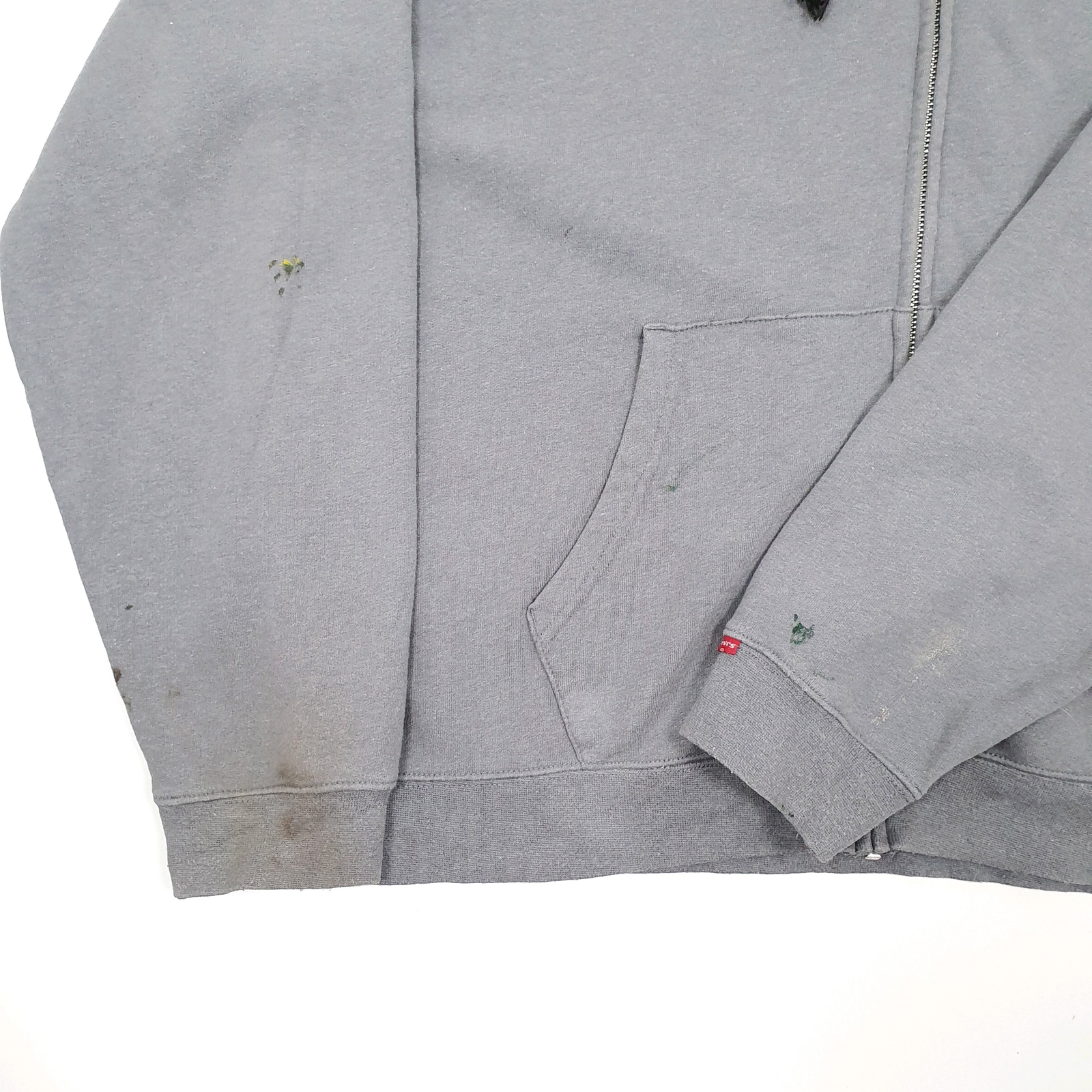 LEVIS Full Zip Spellout Hoodie Cotton Jumper Sweatshirt Mens XL image 4