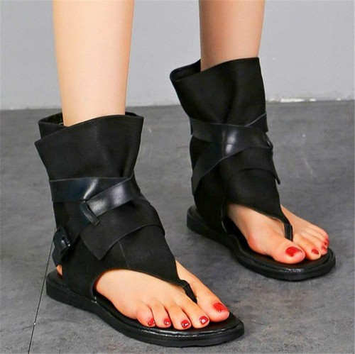 Women Genuine Leather Gladiator Sandals 