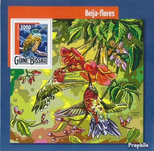 Timbres Guinée-bissau 2015 Mi bloc-feuillet 1386 (complète. édition) neuf avec g - Photo 1/1