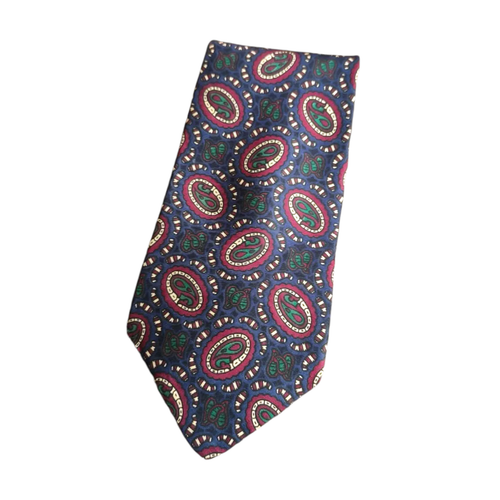 Cravate Homme LIBERTY OF LONDON Pour Target - 100% Soie, Motif Paisley Rétro, Occasion