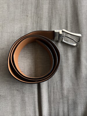Nice A.Testoni Diffusion Reversible Genuine Leather Belt Tan/Black Size 40 230