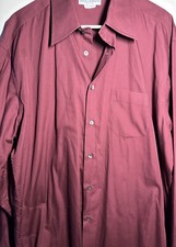 Dolce & Gabbana Gold Long Sleeve Maroon Men Shirt 18-45 Italy