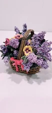 Ardleigh Elliott Lena Liu PANSIES Music Box Basket  "O What A Beautiful Morning"