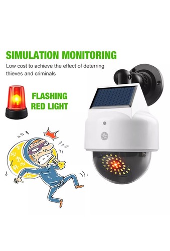 Solar Powered LED Rotatable House Garden Security Light Simulation Camera - Picture 4 of 8