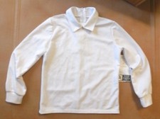 NWT Wolff Fording White Shirt Collar Zipper Back Long Sleeve Cuffs Intermediate