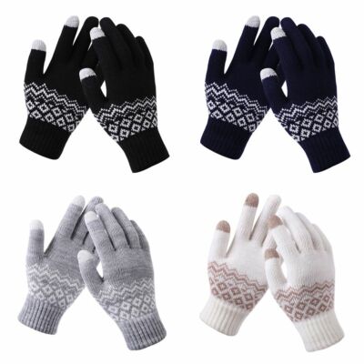 Cycling Soft Wool Warm Knit Gloves Winter Gloves Touch Screen Gloves Mittens